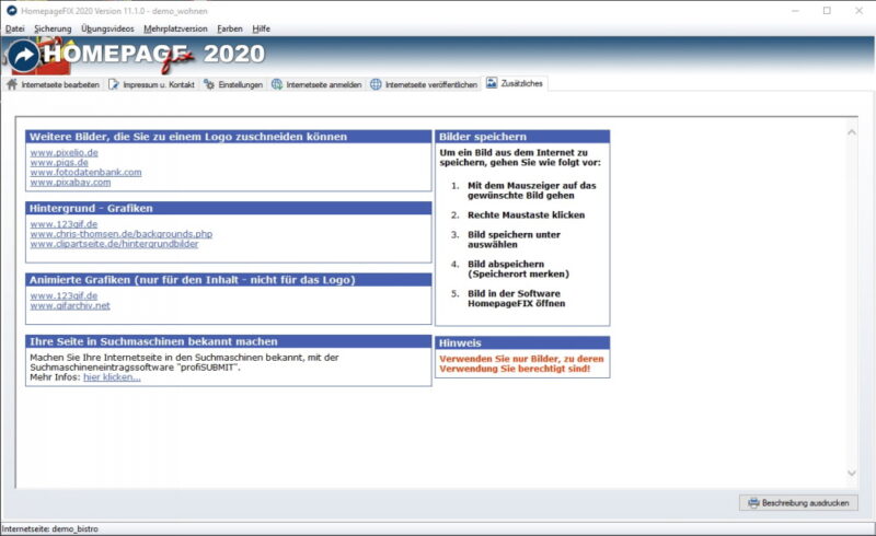 Homepage-Software